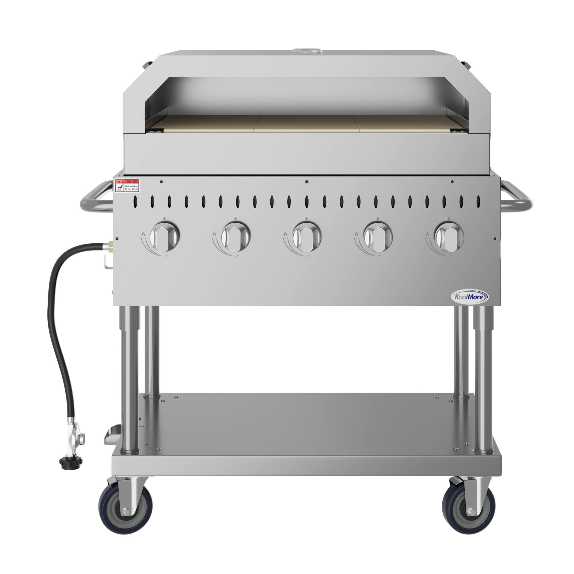 Alt View 2. Koolmore - 36 in. Commercial Outdoor Propane Grill With Pizza Oven in Stainless-Steel (CGKIT3-36P) - Stainless Steel.