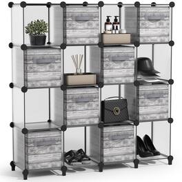 Sorbus - 14 Cube Storage Organizer –Waterproof Cubby Shelf - Closet, Toys, Books, Shoes, Décor –Bedroom, Living Room, Kids - Clear