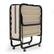 Front. Gymax - Gymax Folding Bed w/ Memory Foam Mattress Rollaway Metal Guest Bed Sleeper Made in Italy - Black + Beige.