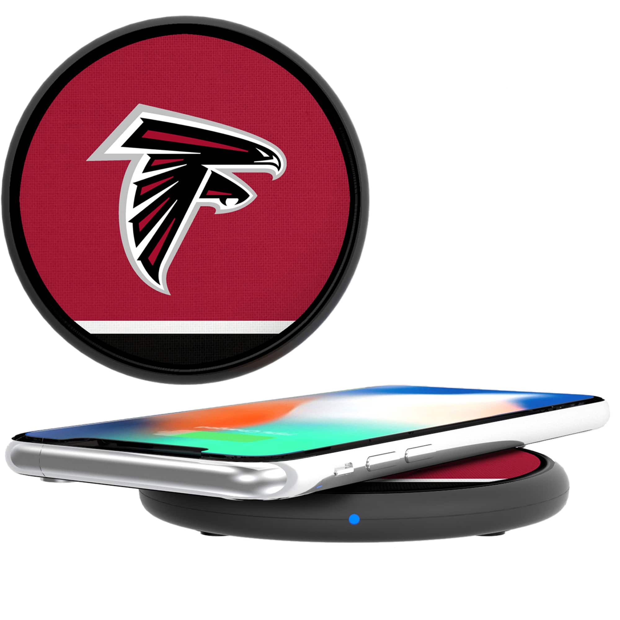 Front. Keyscaper - Atlanta Falcons 15 Watt Wireless Induction Charger - Multicolor.
