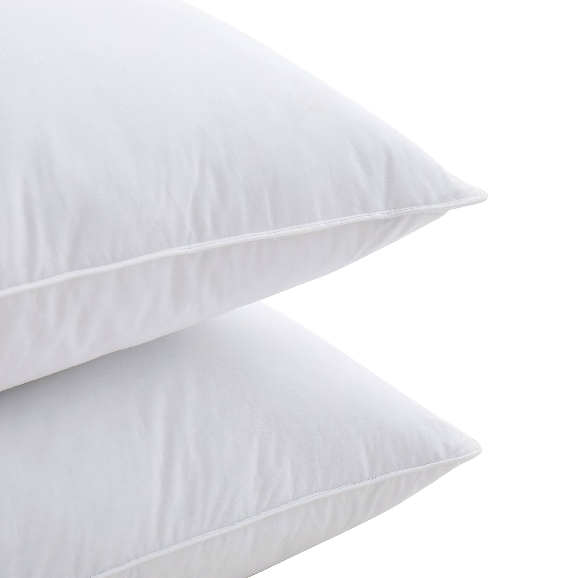 Back. Peace Nest - Peace Nest 100% Cotton White Goose Feather Down Pillows - White.
