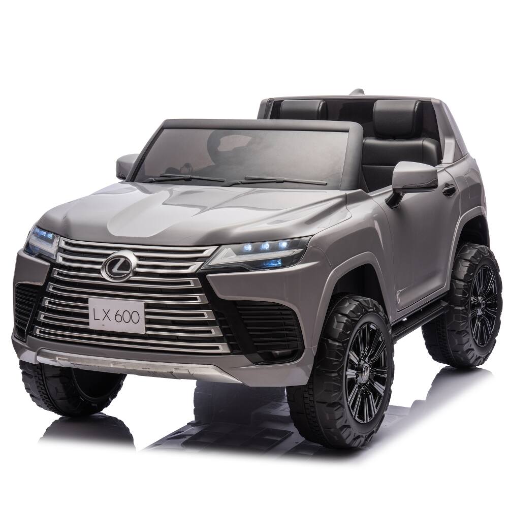 Front. Ropilly - Ropilly Licensed lexus lx600 ride on car 24V 2-Seater with Remote Control Gray.