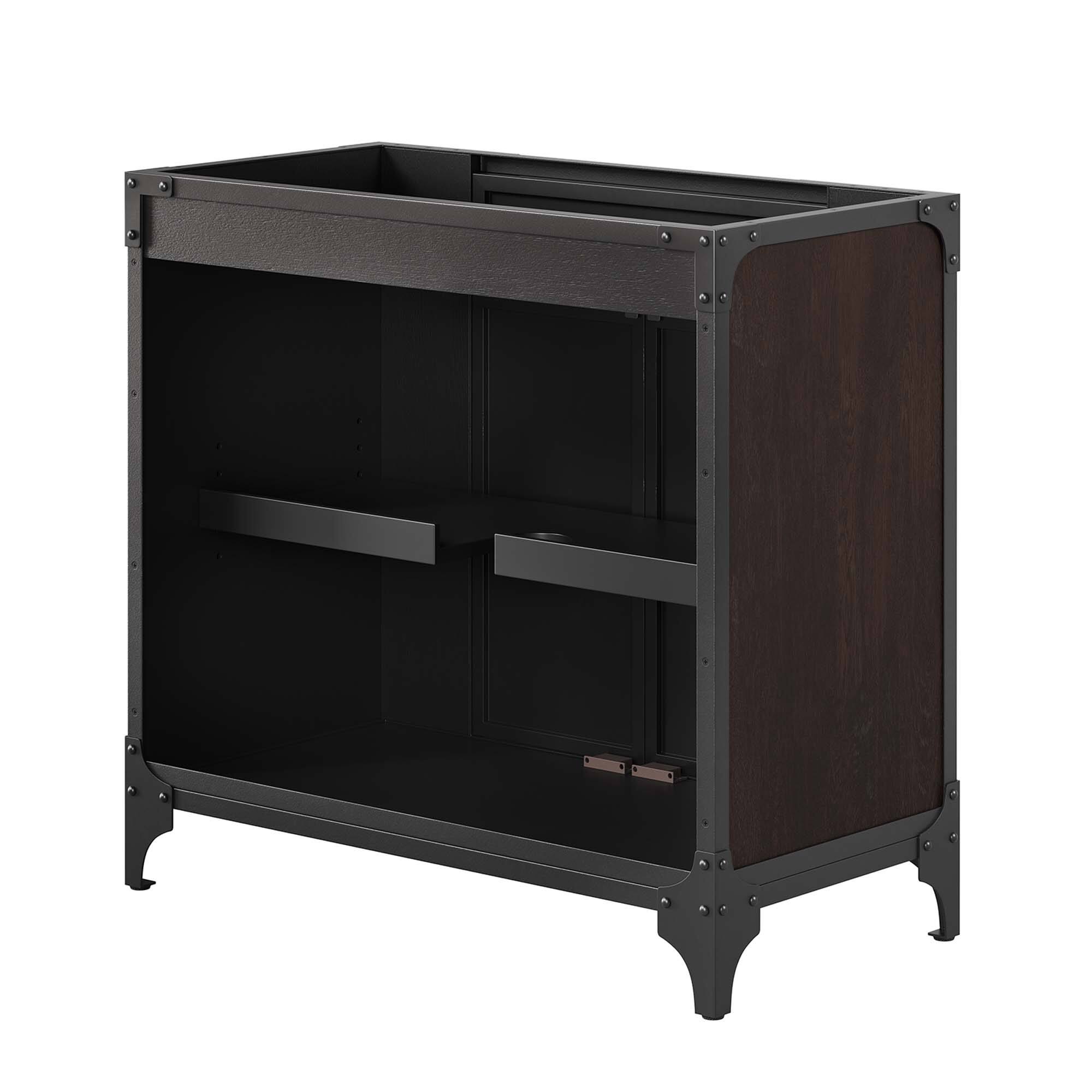 Alt View 2. Modway - Steamforge Bathroom Cabinet Basin Not Included by Modway - Black Walnut.