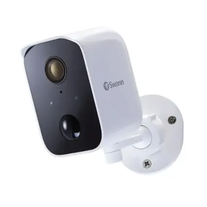 Front. Swann - CoreCam Indoor/Outdoor Wireless 1080p Security Camera - Black/White.