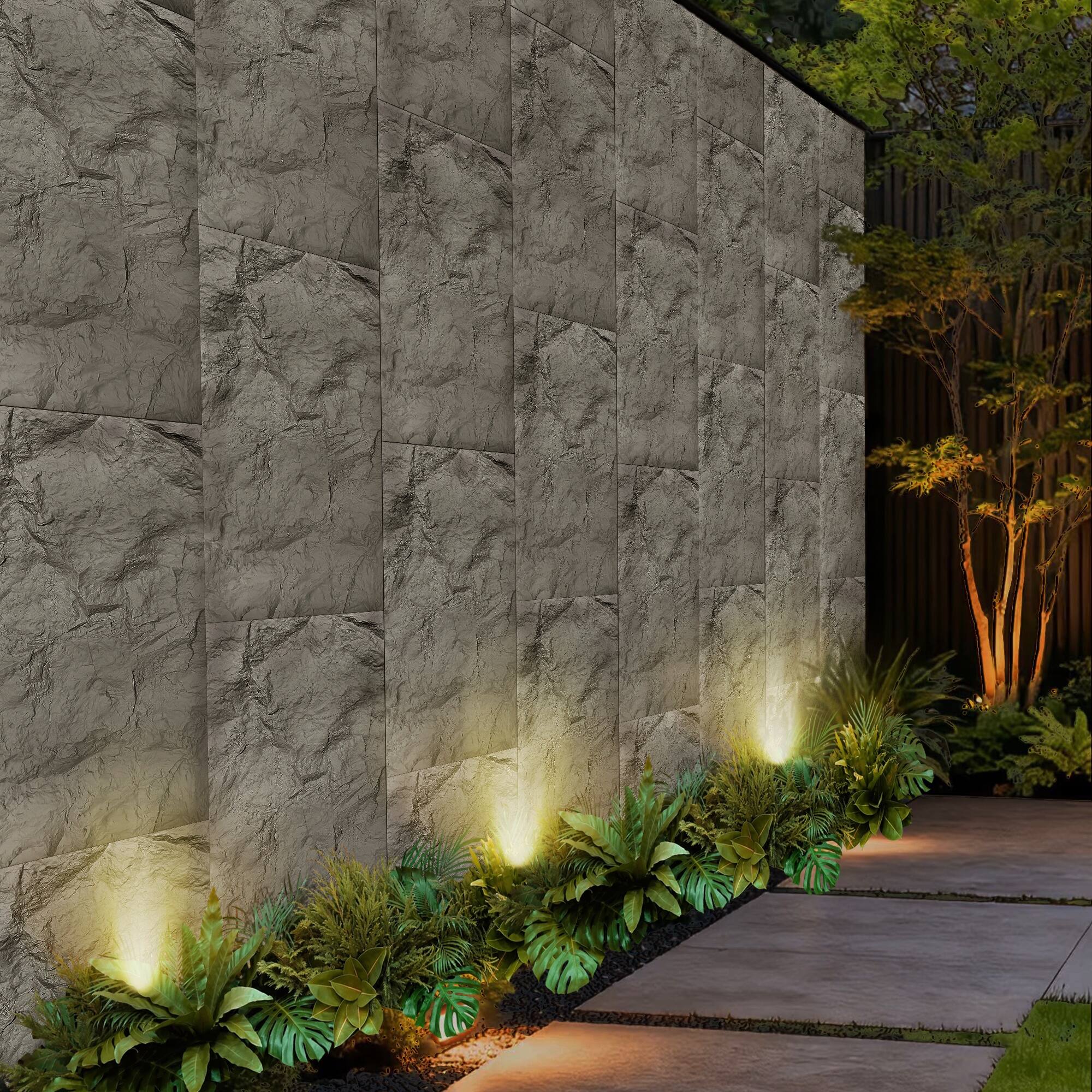 Alt View 4. Boyel Living - 6-Pack 23.62-in x 47.24-in Natural 3D Faux Stone Polyurethane Wall Panel - Natural.