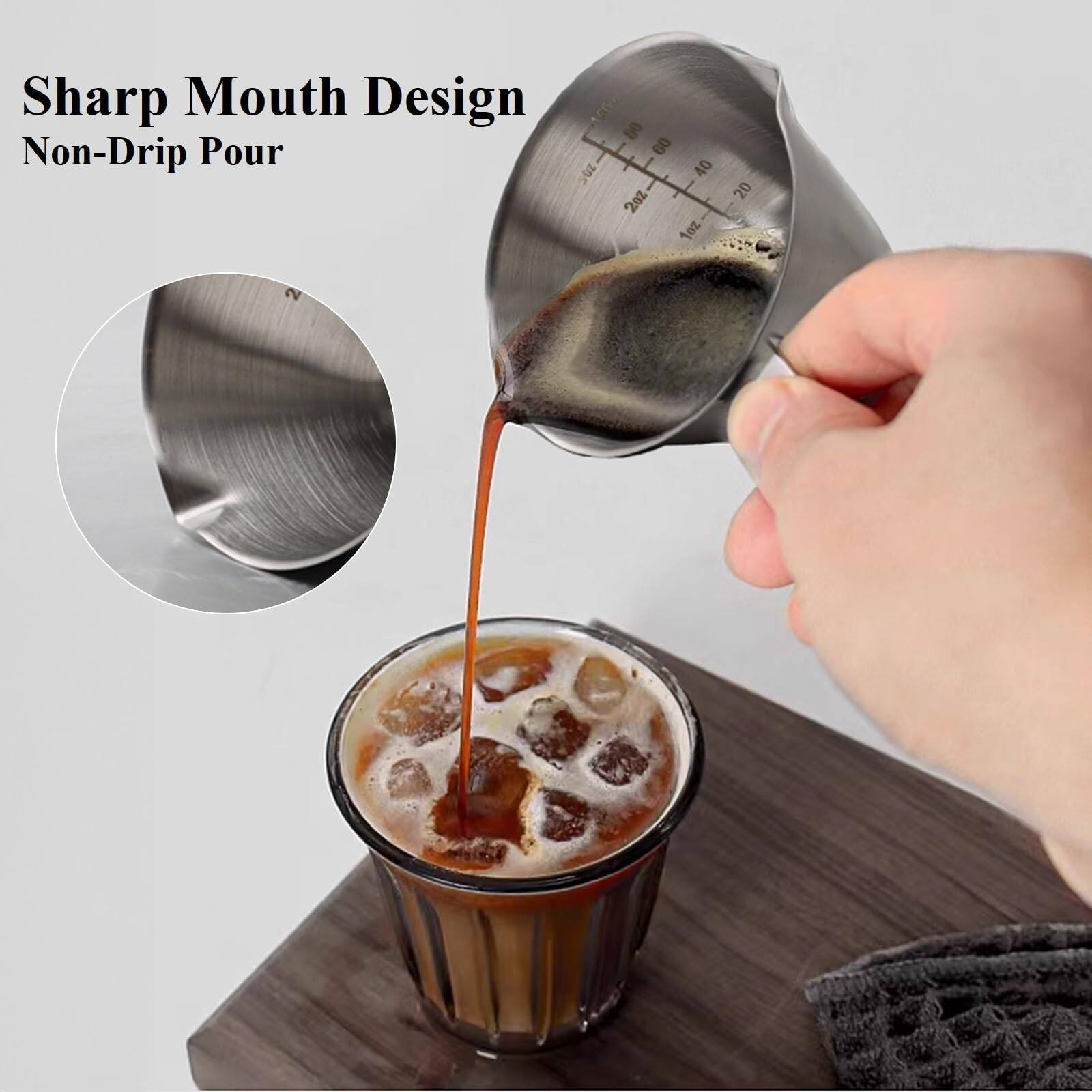 Dapper Styles Espresso Measuring Cup Expresso Shots With Double Spouts ...