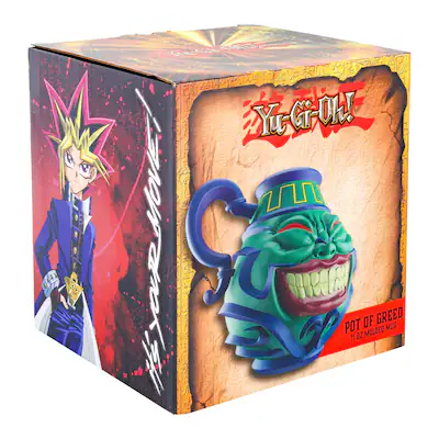 Yu-Gi-Oh! Pot Of Greed Sculpted Ceramic Mug Holds 11 Ounces Yu-Gi-Oh! Pot Of Greed Sculpted Ceramic Mug Holds 11 Ounces