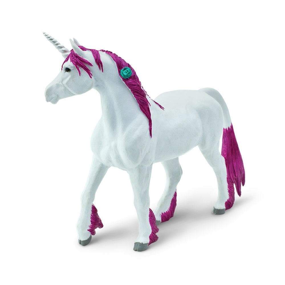 Angle. Safari Ltd. - Pink Unicorn Toy Figurine.