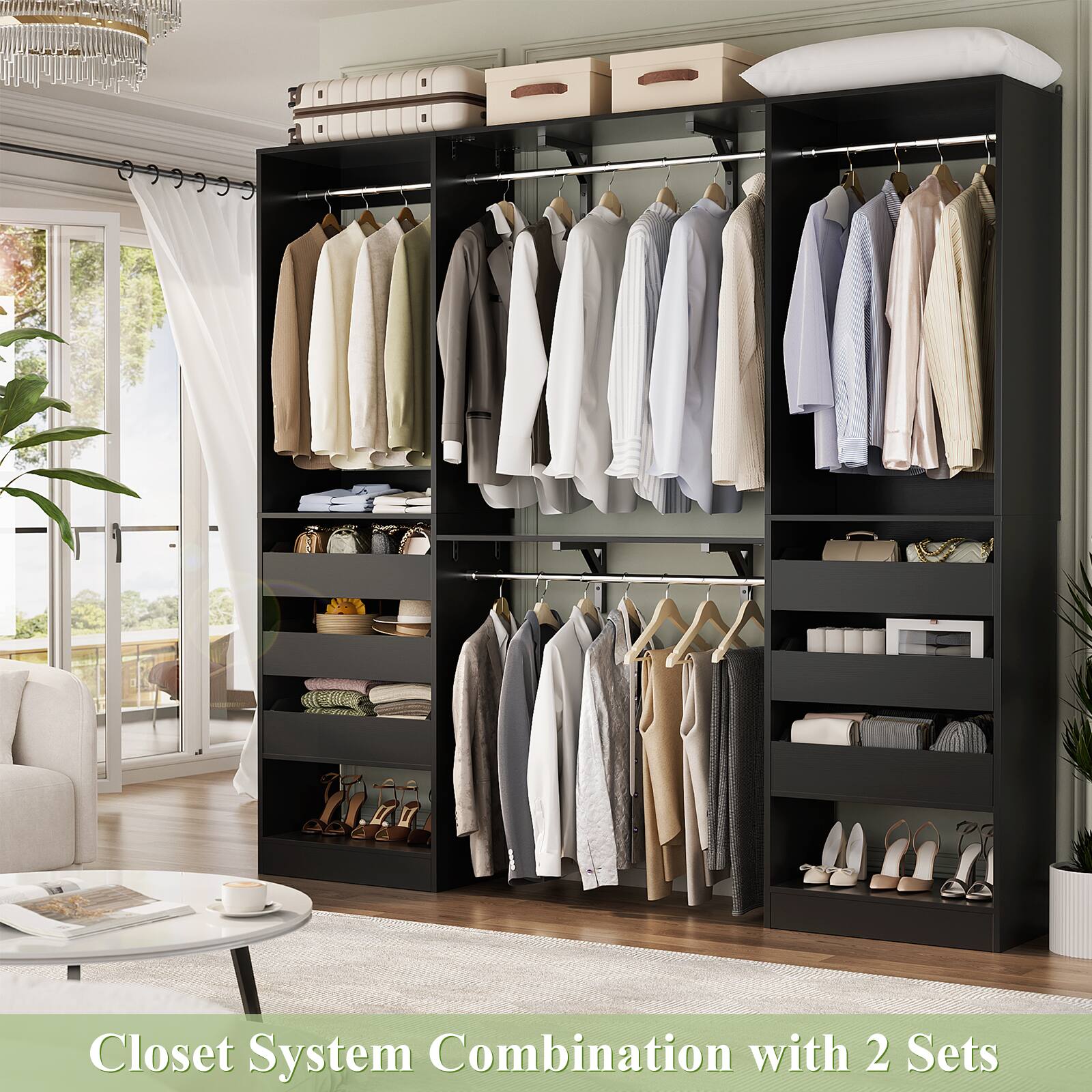Closet System Combination with 2 Sets