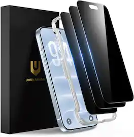 UNBREAKcable - 3-Pack Screen Protector Tempered Glass for iPhone 18 Pro - Privacy