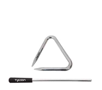 Tycoon Percussion - 4" Concert Triangle, Steel Construction, Rich Overtones, Bright Sounds, For Band & Orchestra, Handheld Instrument