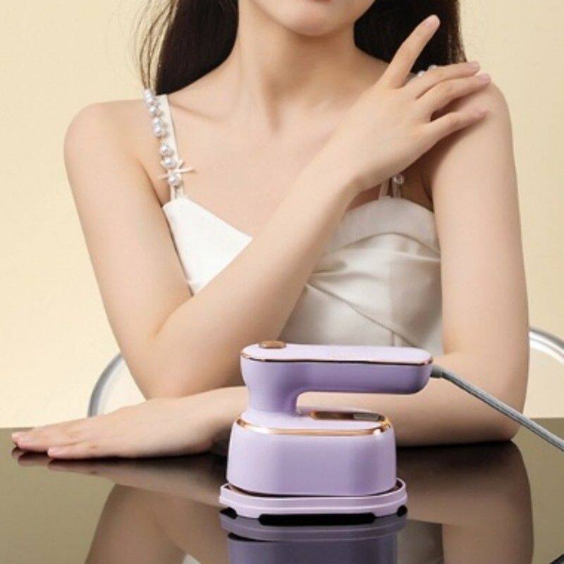 Back. Forest'nSky - Mini Handheld Steam Iron, Wet & Dry Double Hot Steam, Portable Garment Steamer for Home & Travel,Purple - Purple.