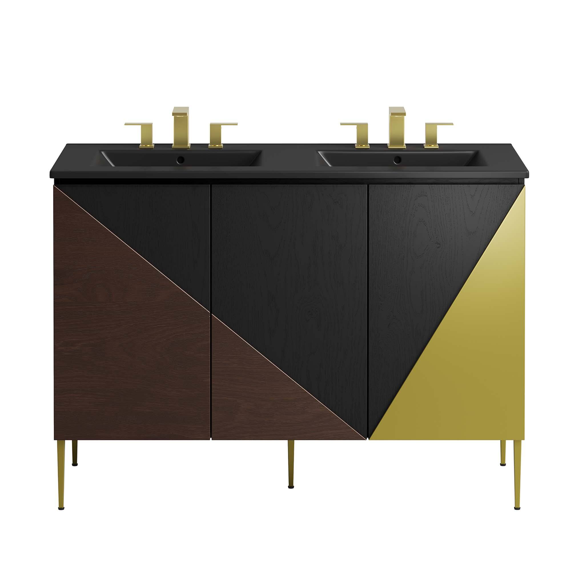 Alt View 6. Modway - Alchemist Bathroom Cabinet Basin Not Included by Modway - Black Black.