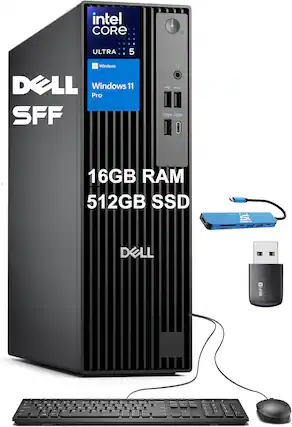 Intel Core Ultra 5
Windows 11 Pro
16GB RAM
512GB SSD
Dell SFF