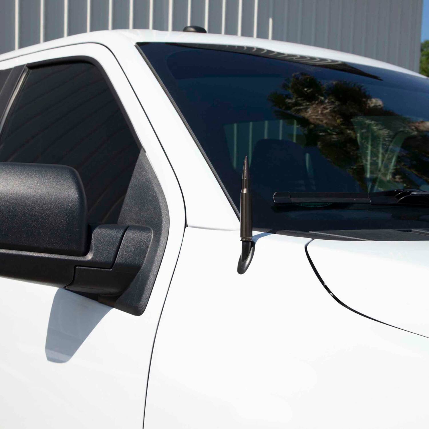 Angle. AMMOTENNA - 5.5" Billet Aluminum 0.50 Cal Replica Antenna Mast - Gun Metal.