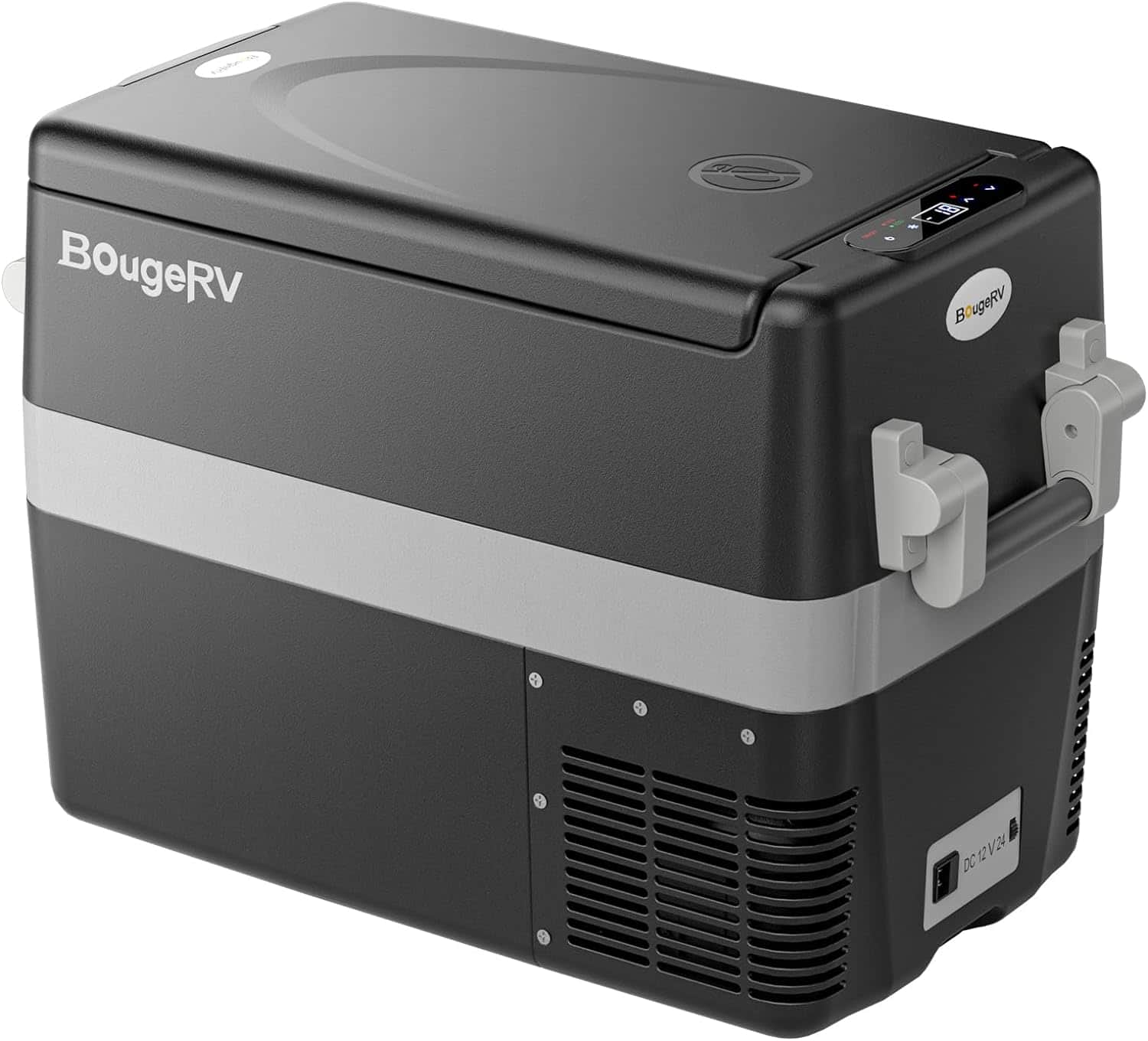 BougeRV - Car Refrigerator 42 Qt, 12 Volt Refrigerator Portable Freezer, 12V/24V DC 110~240 Volt AC Car Fridge with -4℉~50 - Black