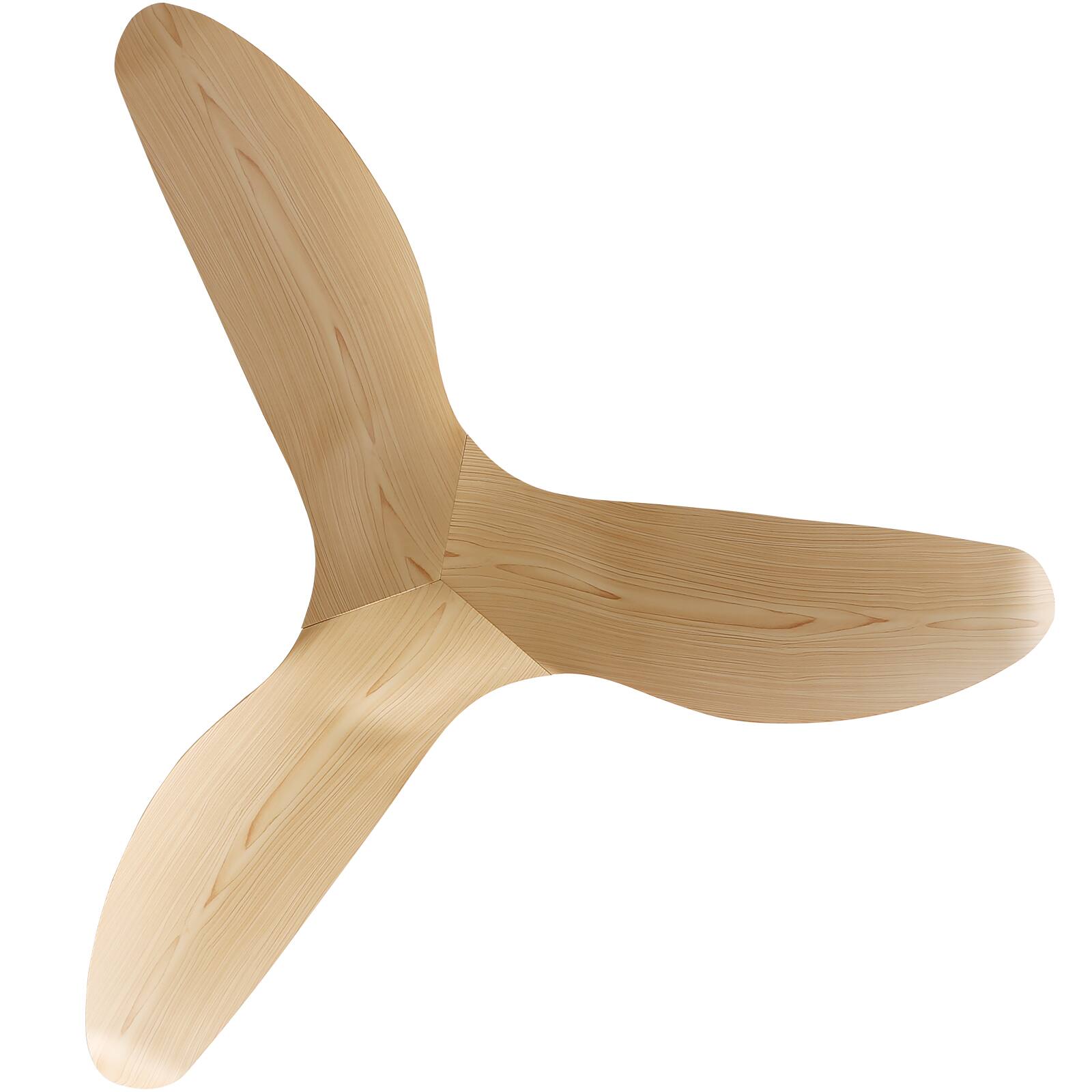 Alt View 1. Sofucor - 52 Inch Mordern Propeller Ceiling Fan No Light with Remote for Indoor Farmhouse Bedroom Living Room Outdoor Patio Porch - White-Light Brown.