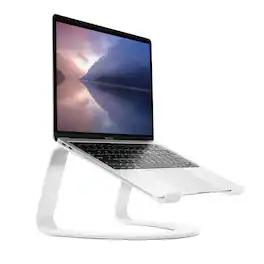 HongFei - Curve for MacBooks and Laptops | Ergonomic desktop cooling stand for home or office - White