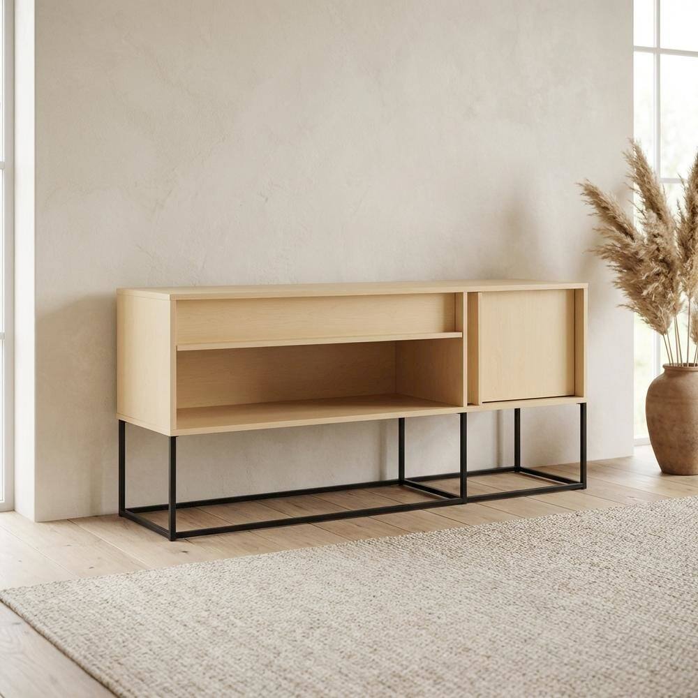 Alt View 2. Starlight Canyon Home - Orange TV Stand with LED Lights and Engineered Wood Construction - Green.