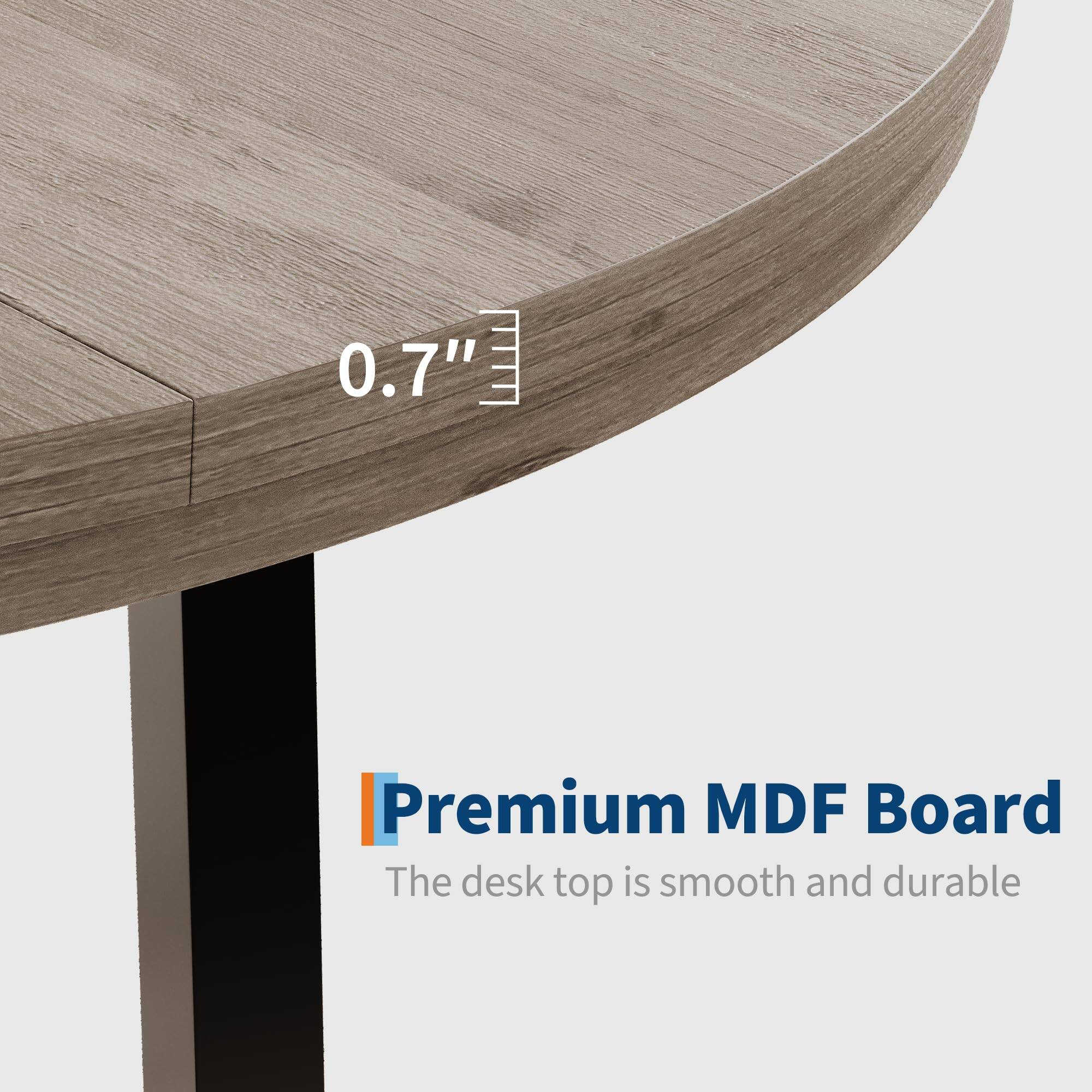 0.7" Premium MDF Board  
The desk top is smooth and durable
