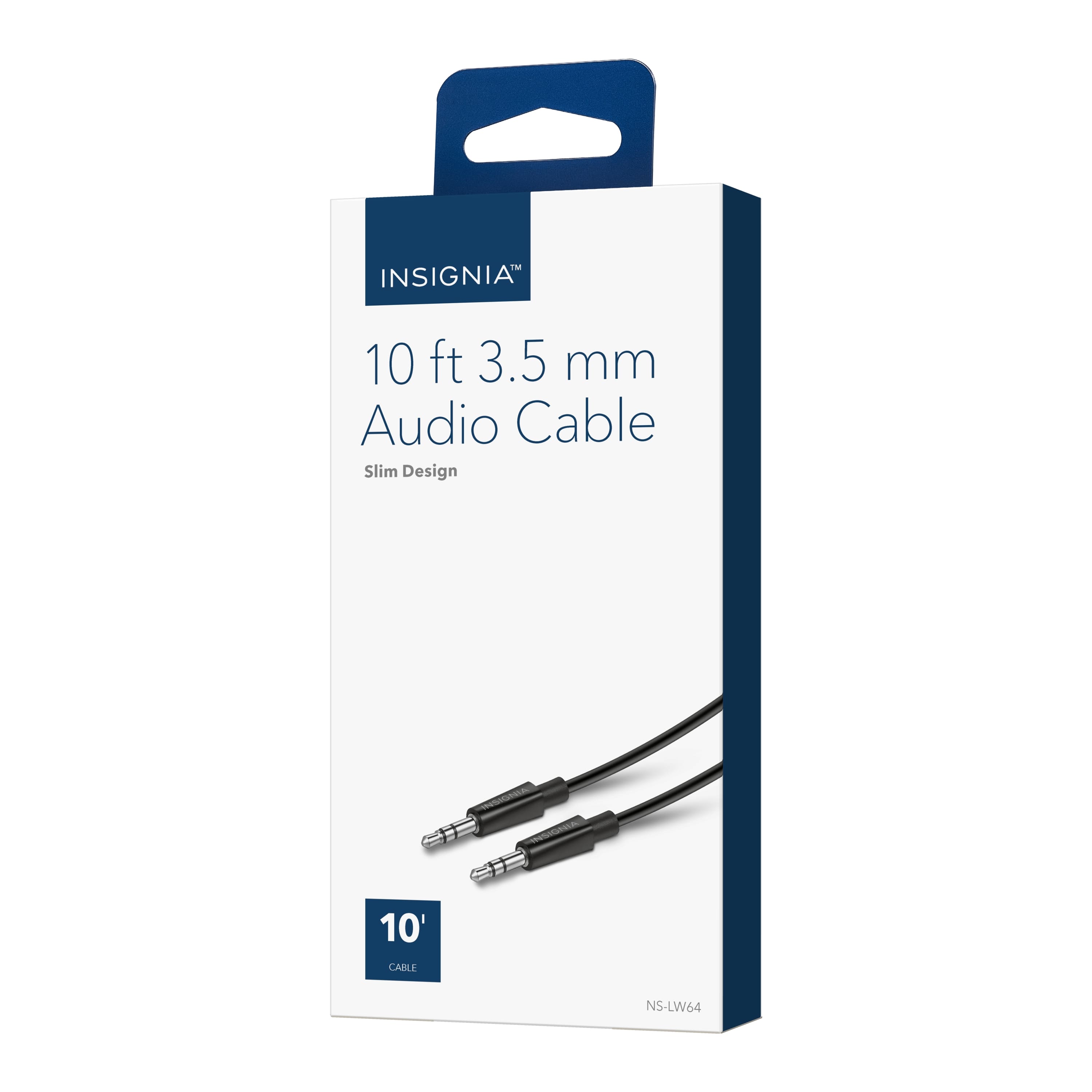 Insignia 10 ft 3.5 mm Audio Cable Slim Design 10' Cable NS-LW64
