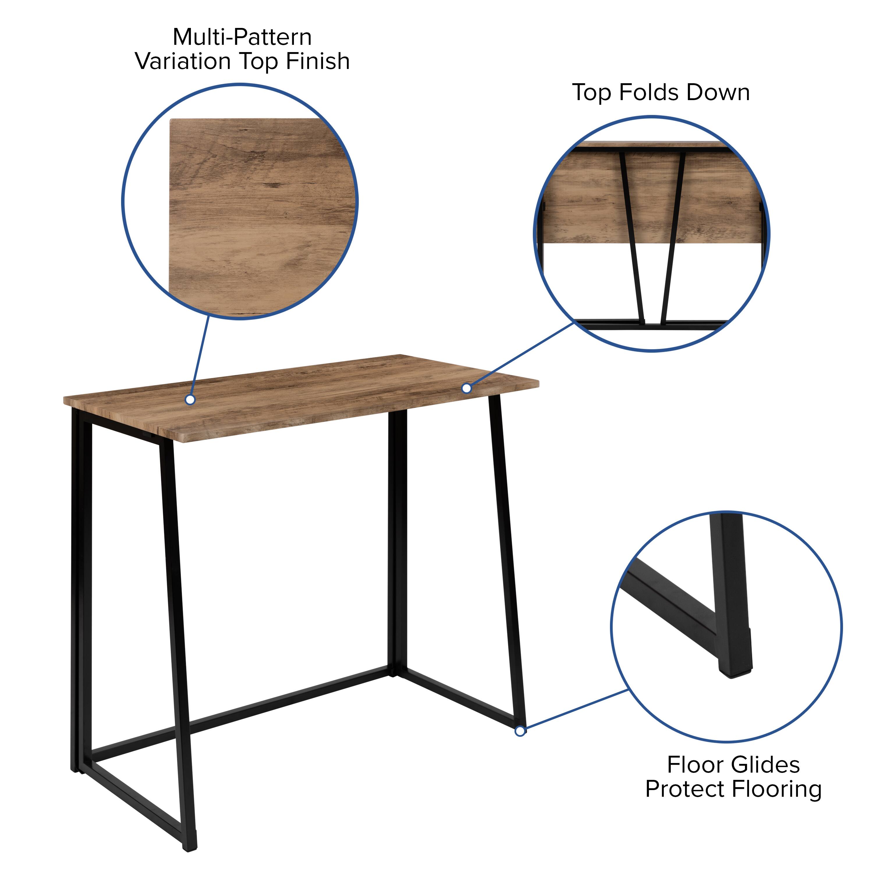 Multi-Pattern Variation Top Finish  
Top Folds Down  
Floor Glides Protect Flooring