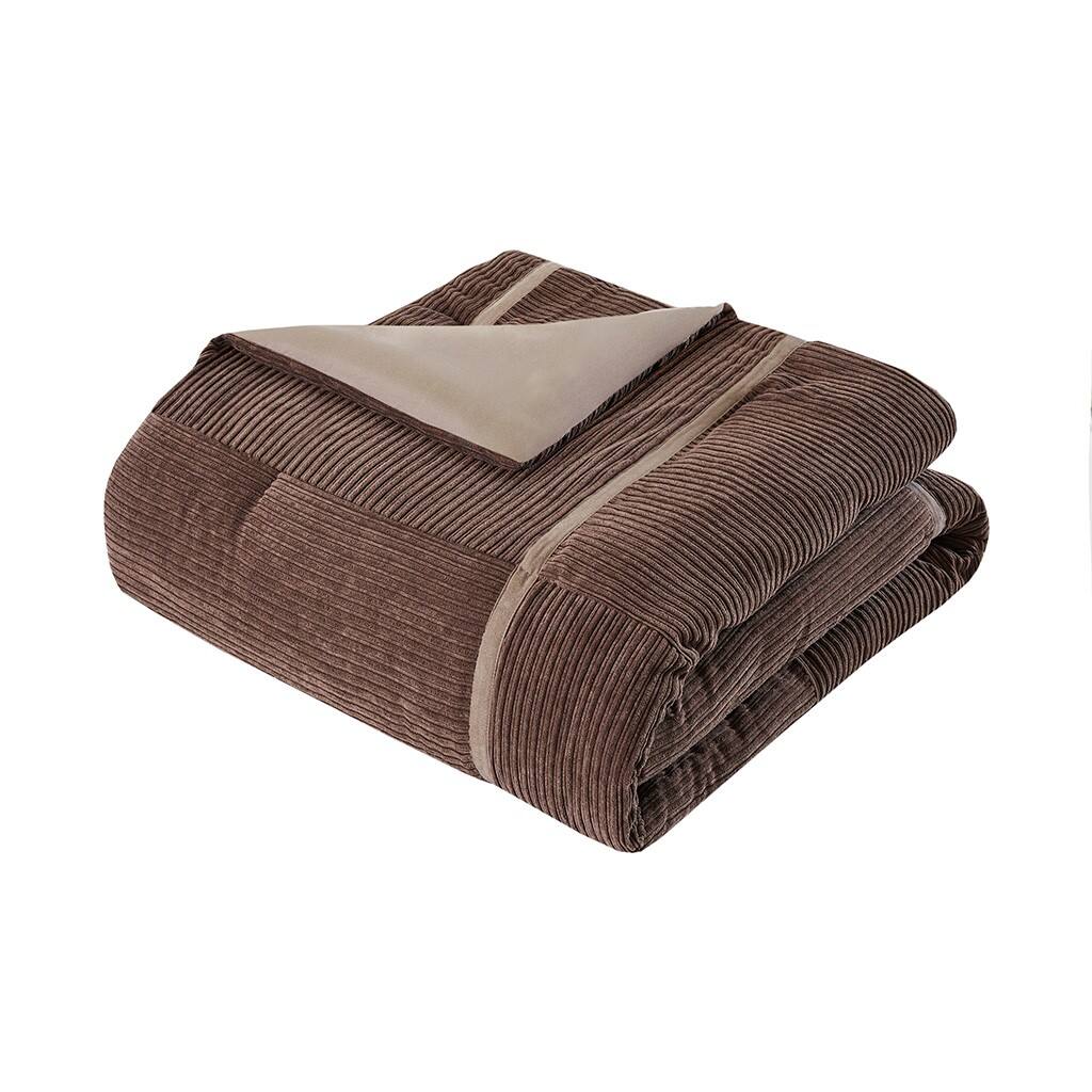 Alt View 3. Gracie Mills - Gracie Mills Barlow 7-Piece Comforter Set in Taupe and Chocolate Brown - Brown.
