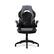 Front. Emerge - Vortex Bonded Leather Gaming Chair, Supports Up to 301 lbs, 17.9" to 21.6" , Gray/Black Back, Black Base - Black.