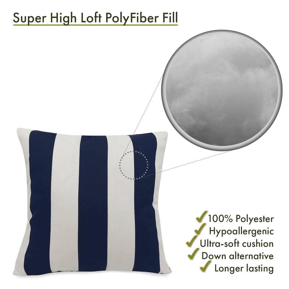 Super High Loft PolyFiber Fill

- 100% Polyester
- Hypoallergenic
- Ultra-soft cushion
- Down alternative
- Longer lasting
