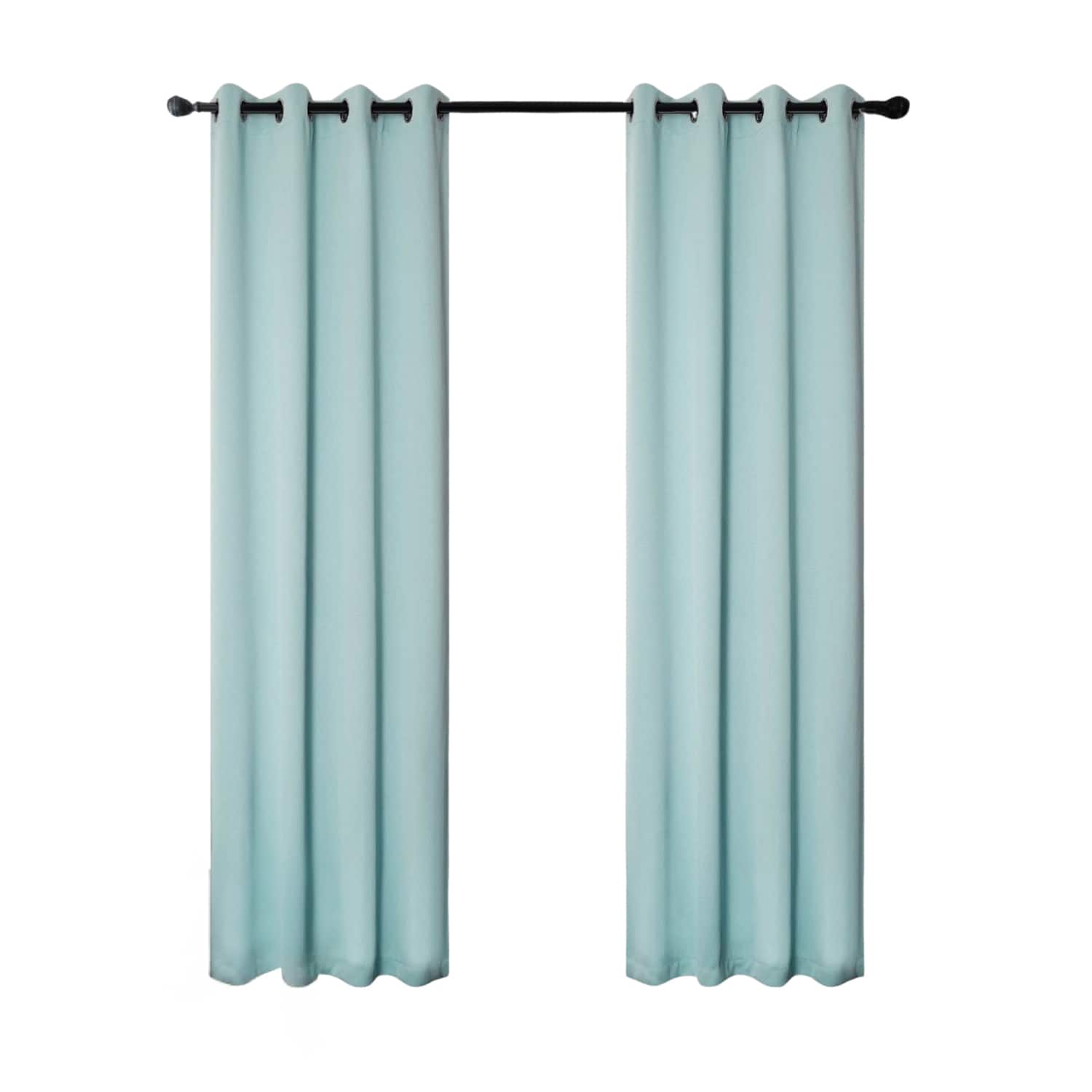 RT Designers Collection - 100% Polyester 250 GSM Riley 100% Blackout Grommet Panel 54" x 95" - Blue