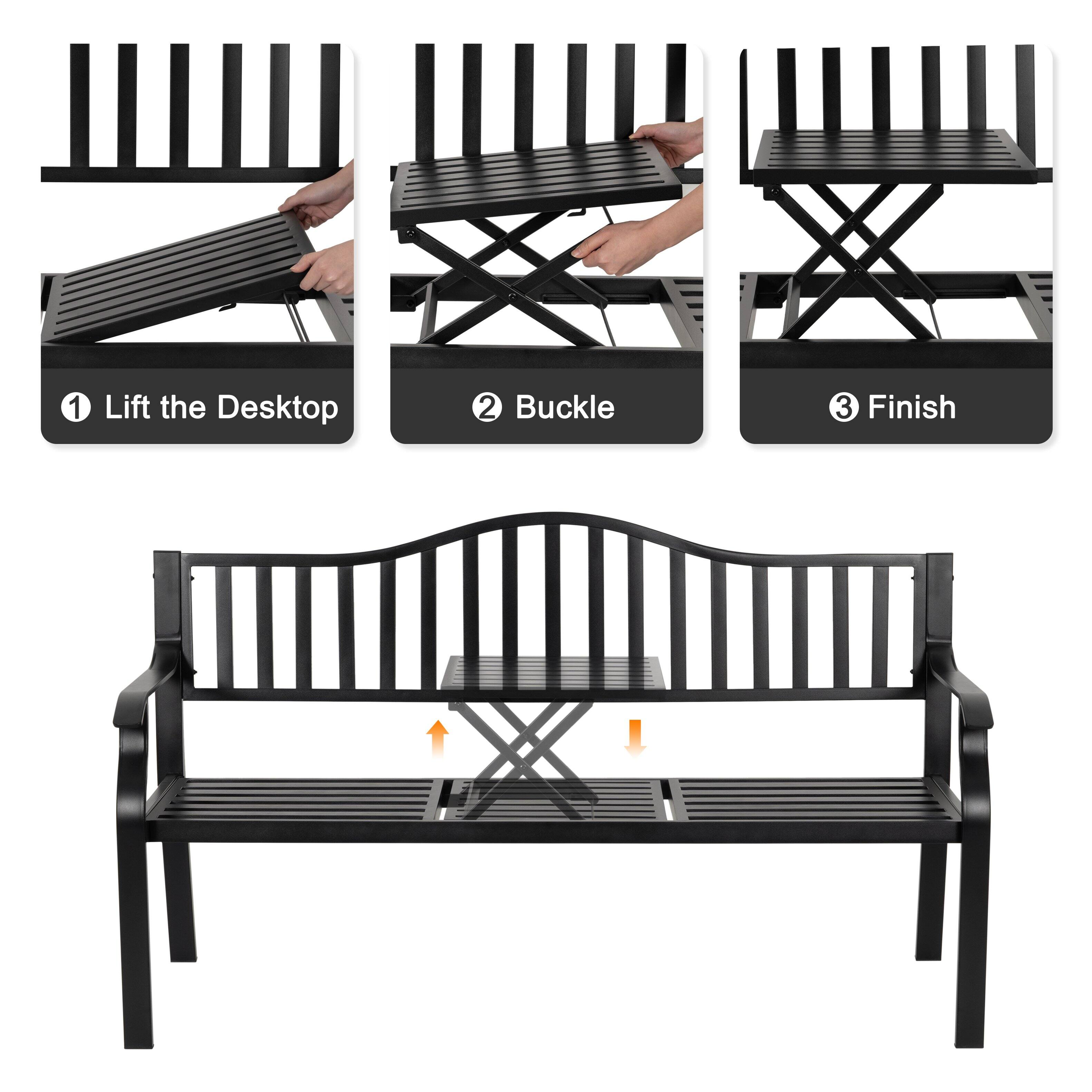 1. Lift the Desktop
2. Buckle
3. Finish