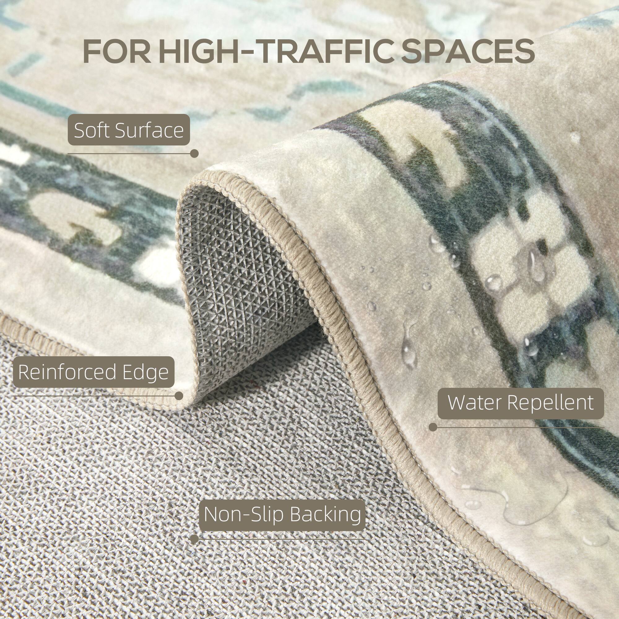 FOR HIGH-TRAFFIC SPACES
Soft Surface
Reinforced Edge
Water Repellent
Non-Slip Backing