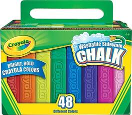 Crayola - Washable Sidewalk Chalk, 48/Box (512048) - Assorted Colors