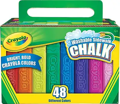 Crayola Washable Sidewalk Chalk
Bright, Bold Crayola Colors
48 Different Colors