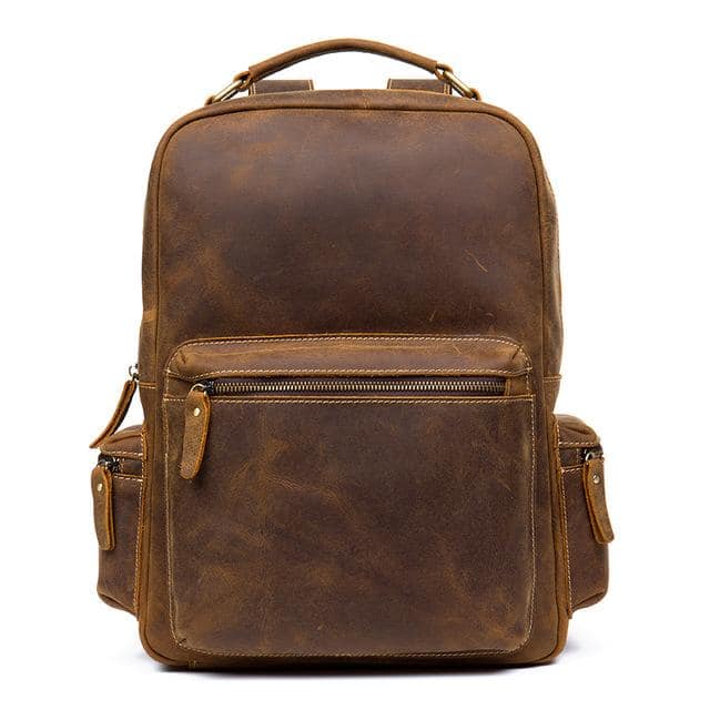 Steel Horse Leather - The Langley Backpack | Genuine Vintage Leather Backpack - Brown