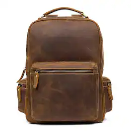 Steel Horse Leather - The Langley Backpack | Genuine Vintage Leather Backpack - Brown