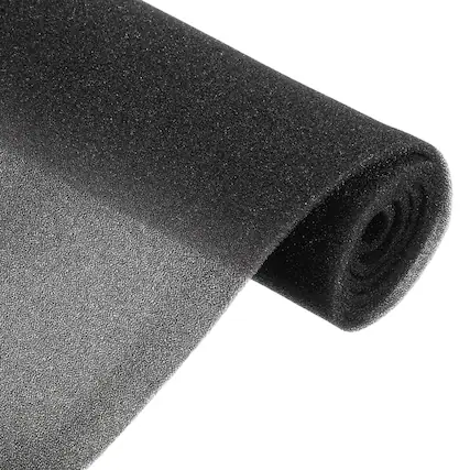 Front. Unique Bargains - Speaker Mesh PRO Grill Mesh Sponge Foam Cover Dustproof Acoustic Foam 3mm Thick for Stage/DJ Audio, 200x100cm - Black.