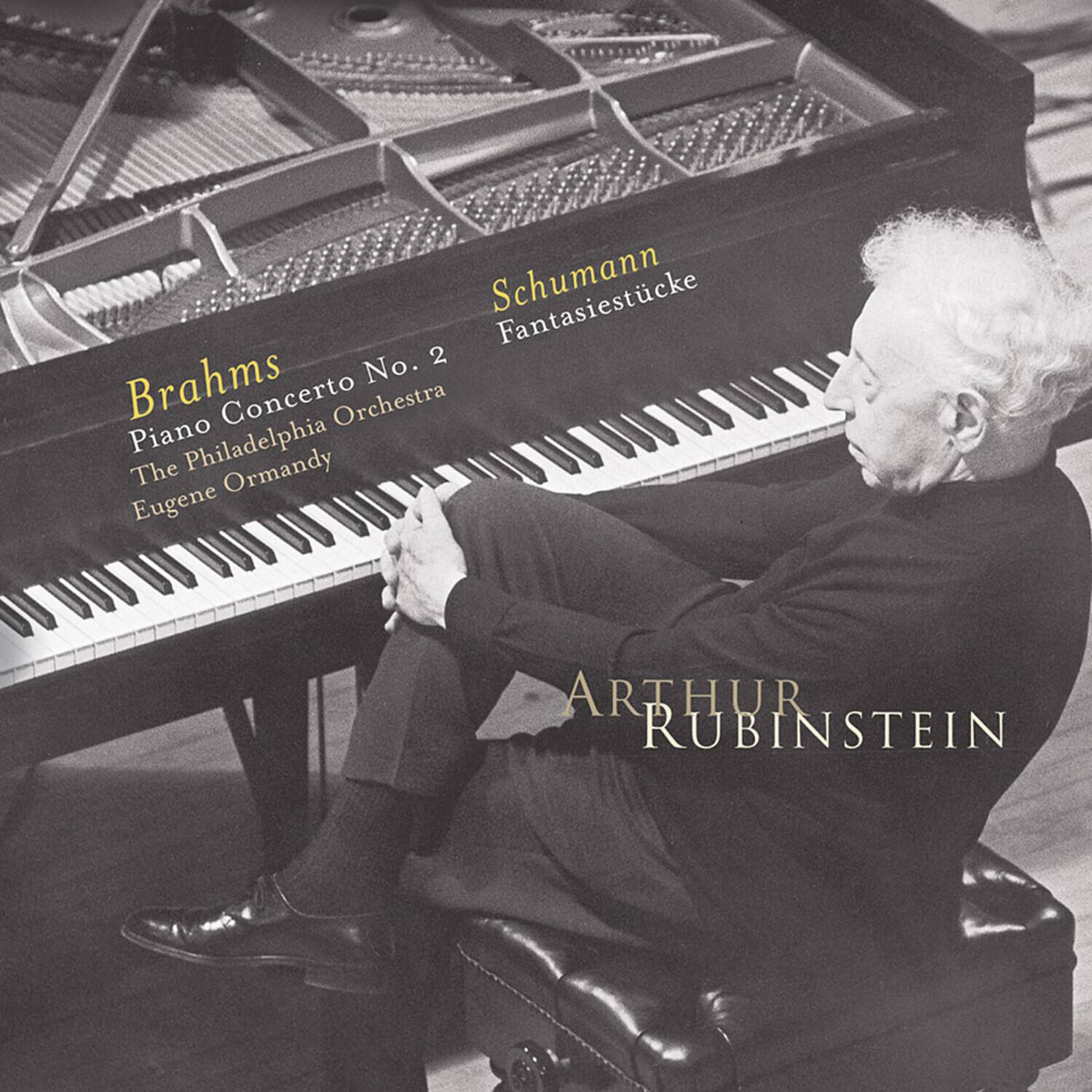 Brahms  
Piano Concerto No. 2  
The Philadelphia Orchestra  
Eugene Ormandy  

Schumann  
Fantasiestücke  

ARTHUR RUBINSTEIN