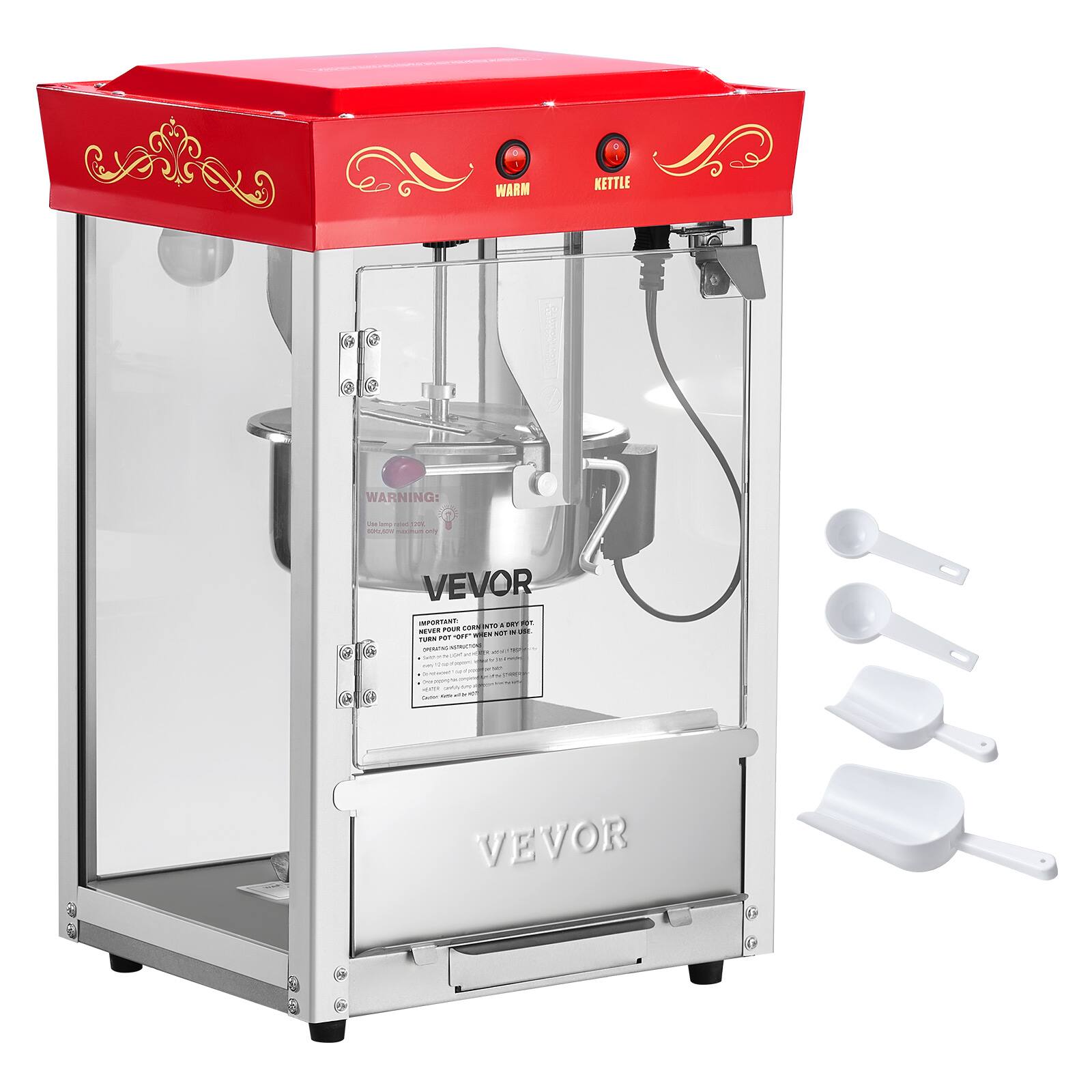 I WARM  
KETTLE  
WARNING:  
DA lano the DOL SEMDENTOS only  
VEVOR IMPORTANT: CORNENTO 4 DAILY 10C NEVER POUR > UR on text NOT TURN POT pressing  
VEVOR