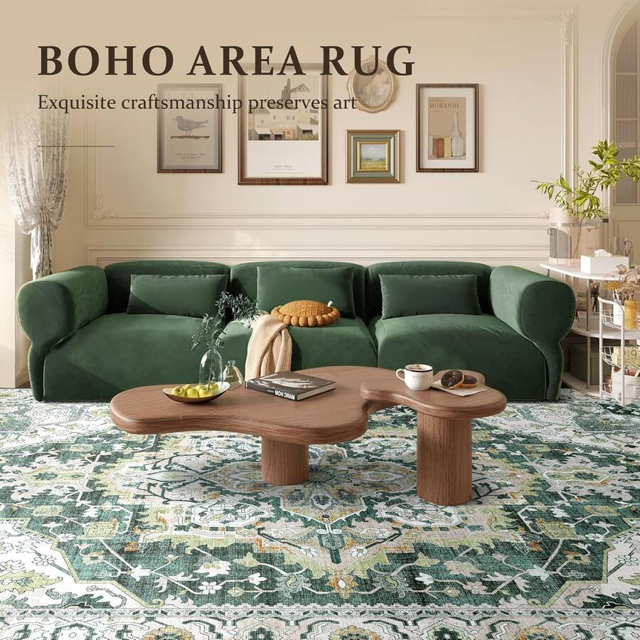 Kerdom Rug KERDOM Large Area Rug 8x10 ft Machine Washable for Living Room Boho ...