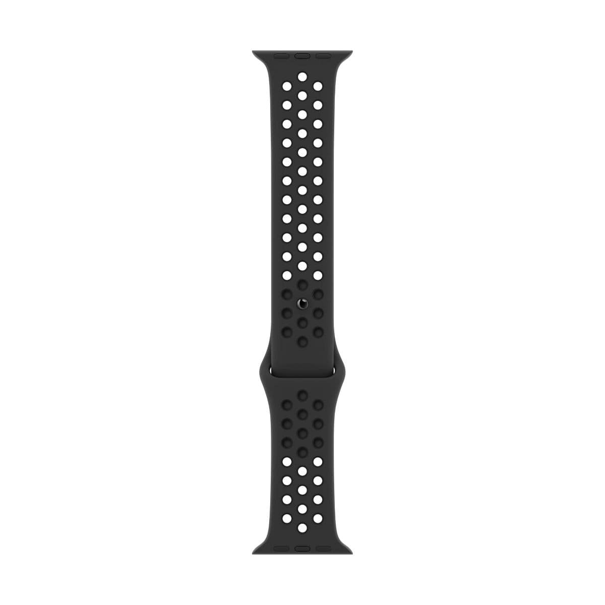 Front. Apple - Nike Sport Band for Apple Watch™ 45mm - Anthracite/Black - Black.