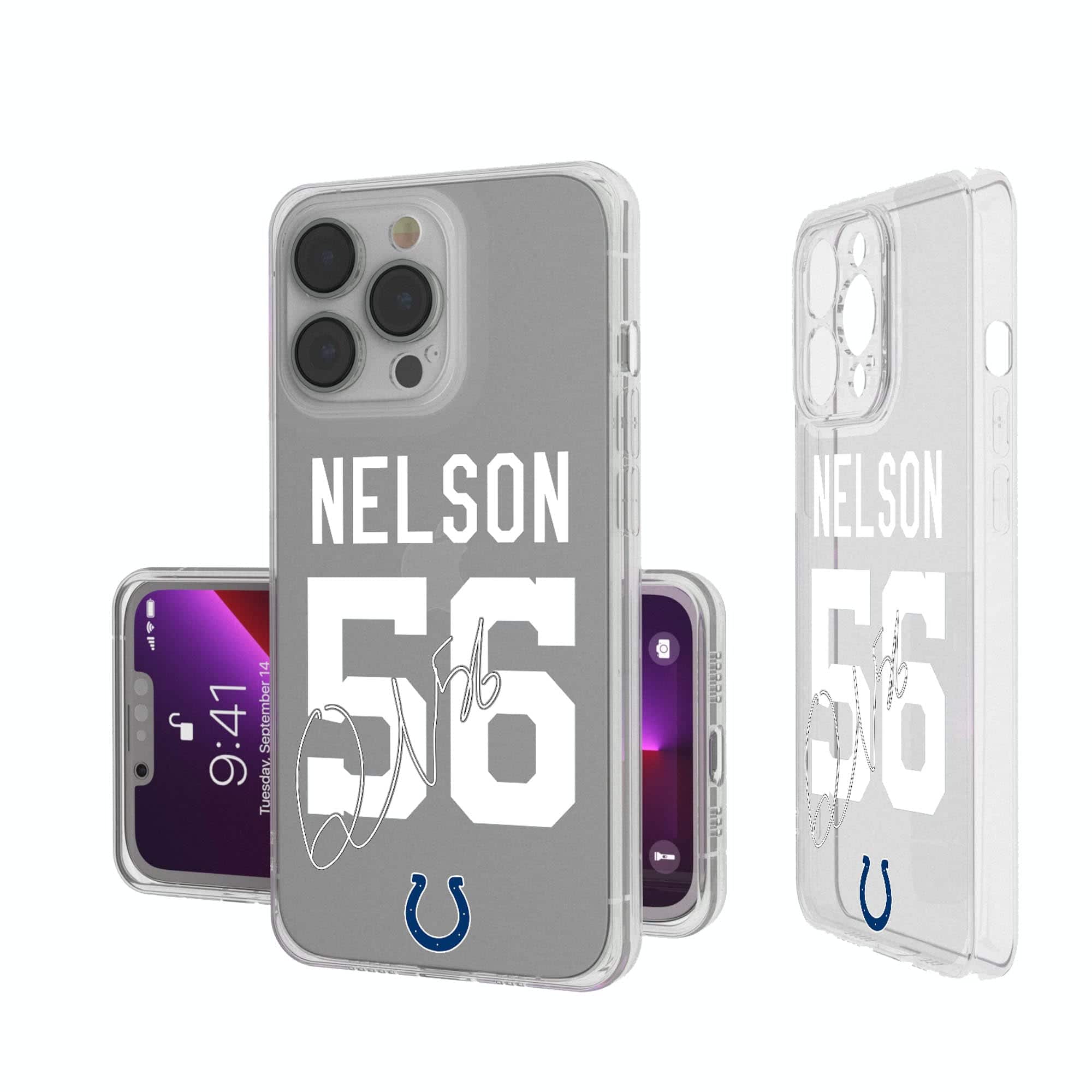 Keyscaper - Quenton Nelson Indianapolis Colts iPhone Clear Case - 15 Pro Max - Multicolor