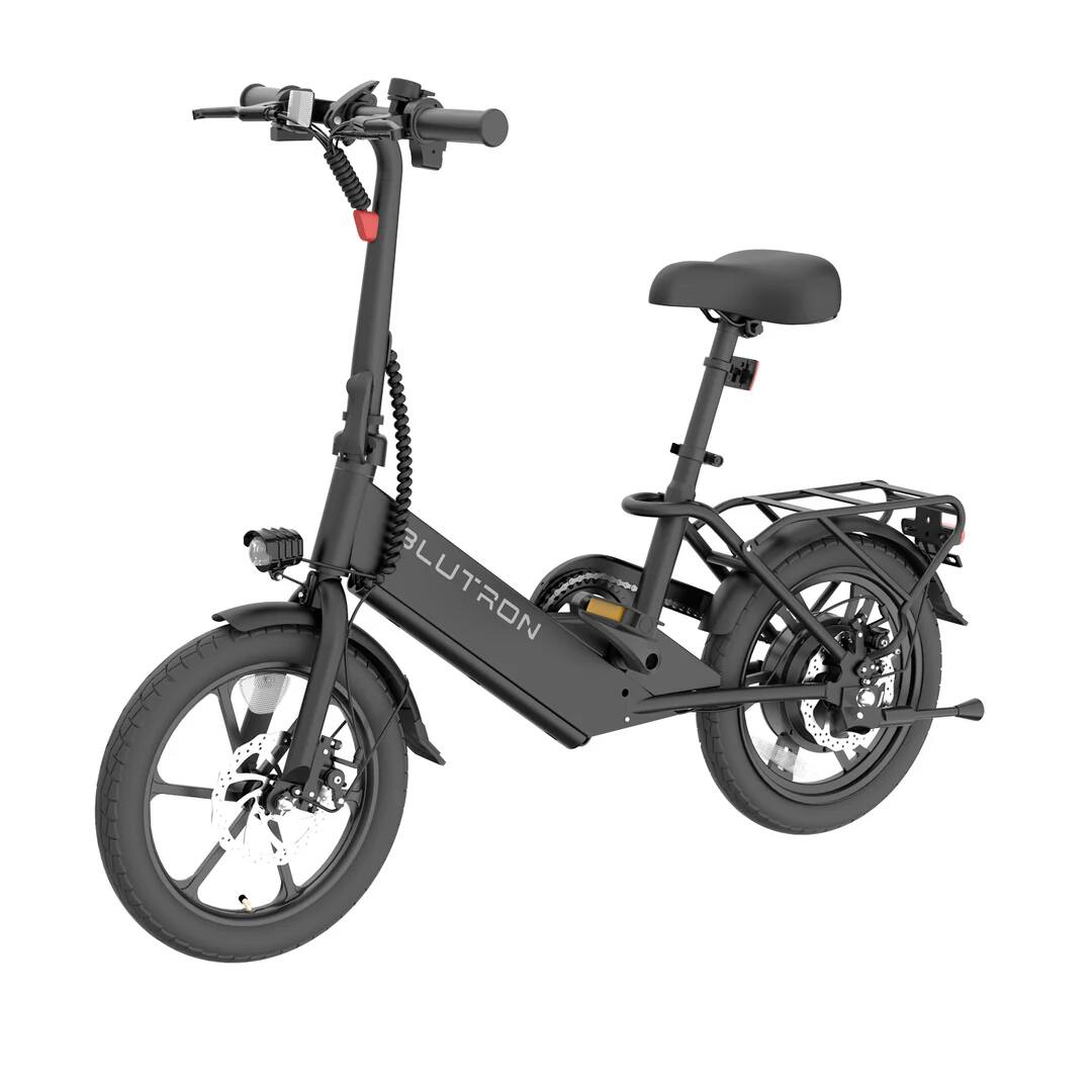 Blutron - EB350F Foldable Ebike 20 mile Max Range and 20MPH Max Speed - one size - Black