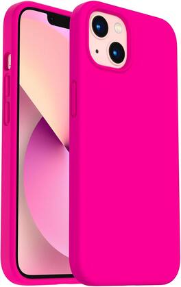 Ornarto - Shockproof Liquid Silicone Designed for iPhone 13 Case Anti-Shock Cover Drop Protection 6.1inch - Hot Pink