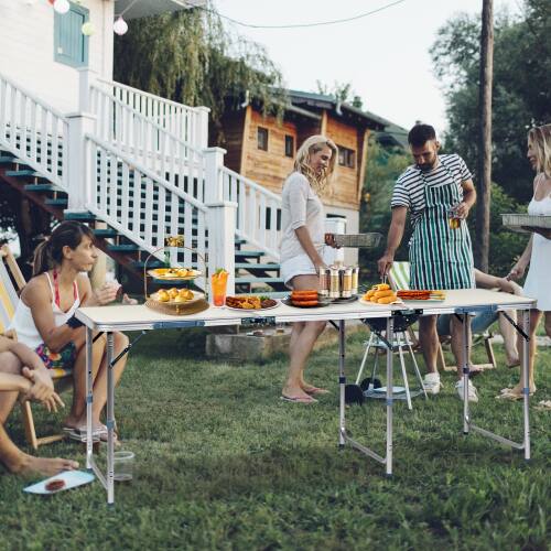 Alt View 10. Winado - 6 FT Aluminum Camping Folding Table, Portable for Indoor Outdoor Office Camping Picnic BBQ - White.