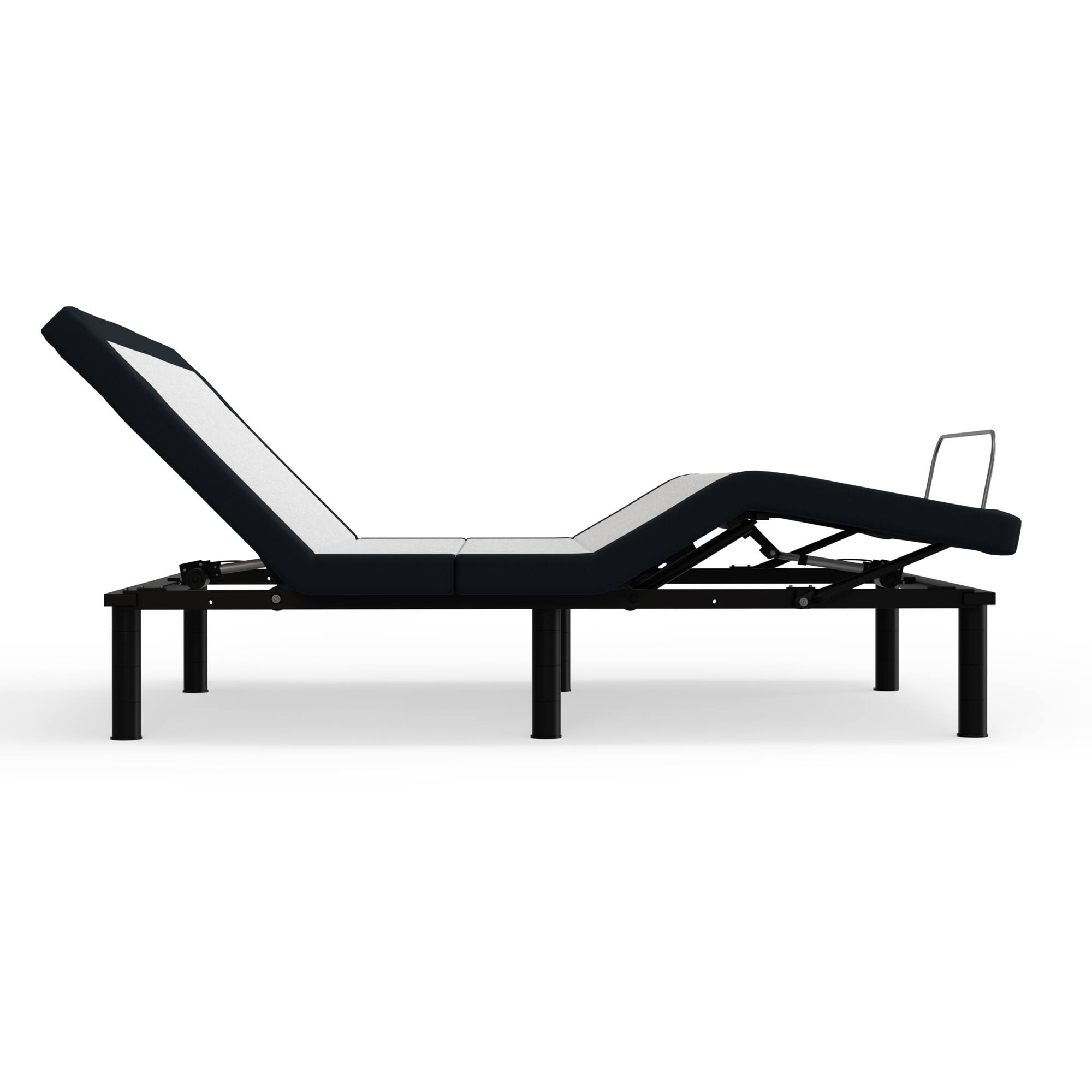 Alt View 2. Tiramisubest - Adjustable Base King: Massage, USB, LED, Zero Clearance, White + Charcoal, Metal, 79x75x15 in, 128 lbs - White+ Charcoal.