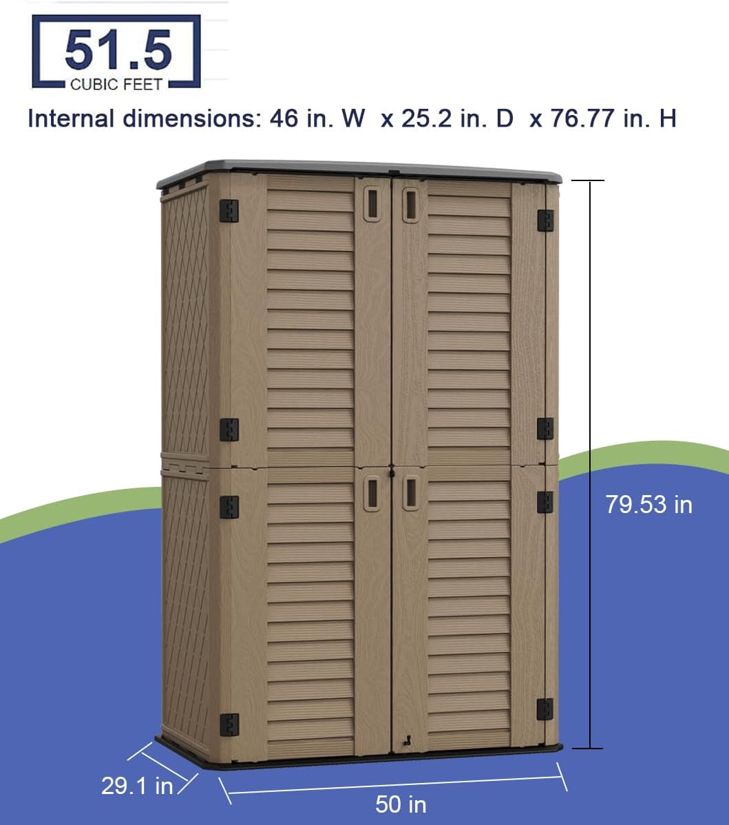 51.5 CUBIC FEET

Internal dimensions: 46 in. W x 25.2 in. D x 76.77 in. H

79.53 in

29.1 in

50 in