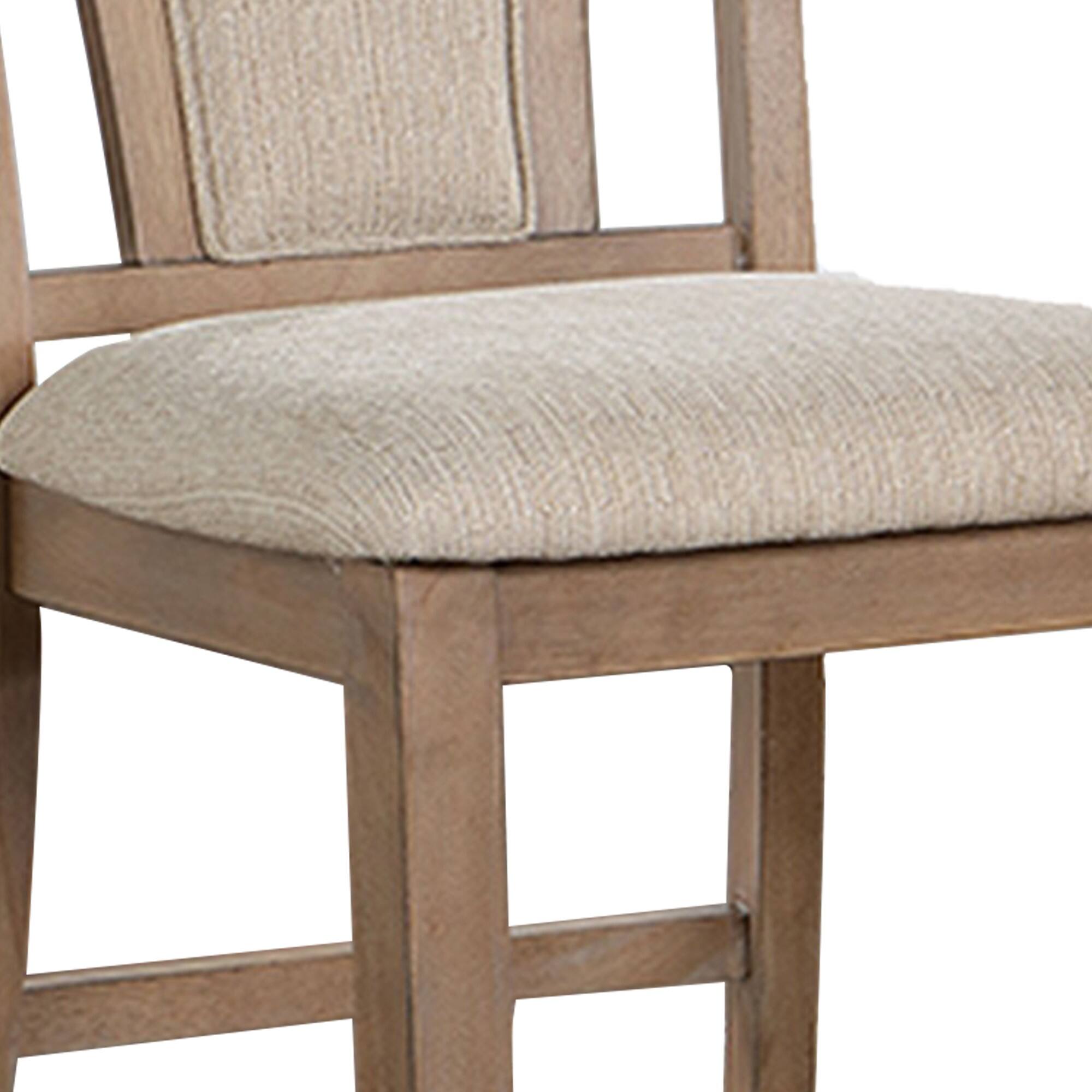 Alt View 2. Manhattan Lane - Mana 26 Inch Counter Height Chair, Set of 2, Beige Fabric - Brown, Beige.