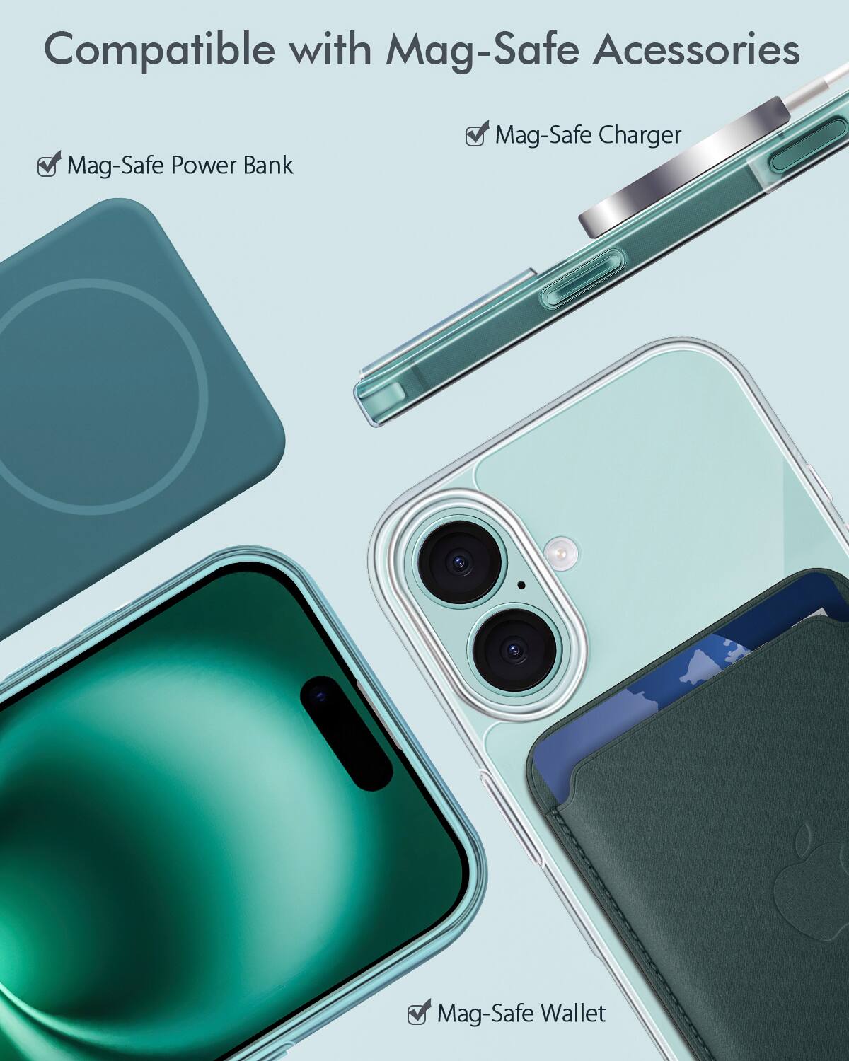 Compatible with Mag-Safe Accessories Mag-Safe Power Bank Mag-Safe Charger Mag-Safe Wallet