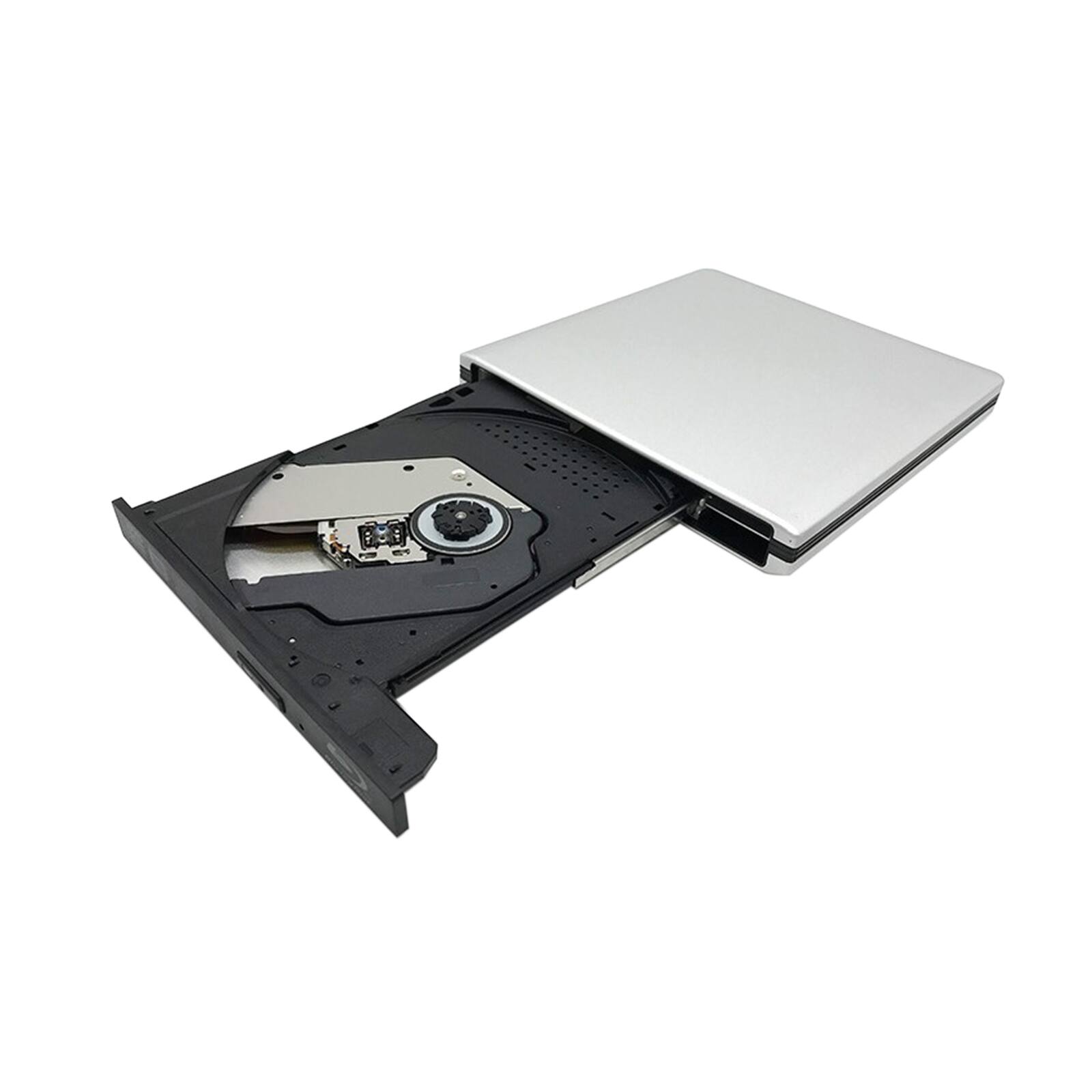 Alt View 5. Topteng - 6X True Blu-ray Burner External Drive - BD/DVD/CD Writer & Player, USB 3.0 for Mac & Windows - Silver.